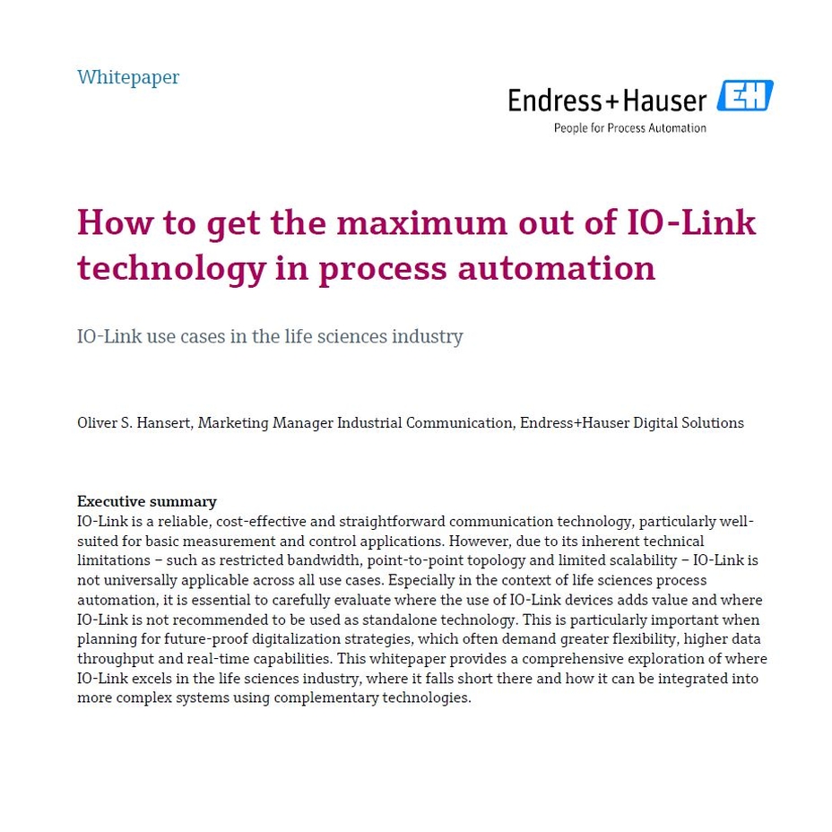 IO-Link在生命科学行业的应用案例
