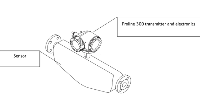 graphic of Proline Promass P 300 multi-use Coriolis flowmeter