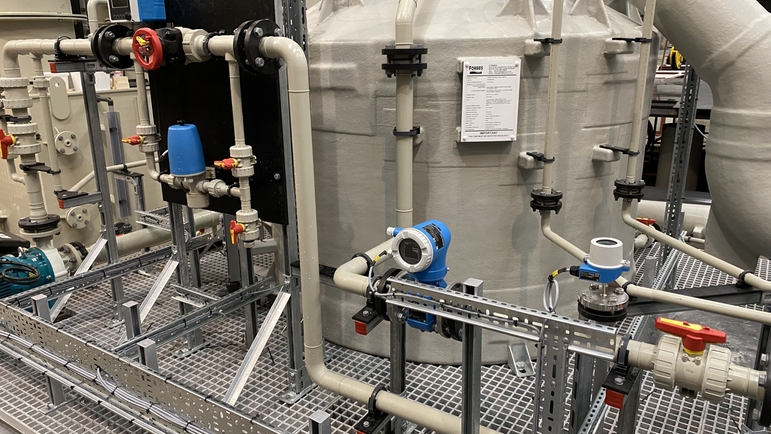Endress+Hauser instrumentation on a storage tank