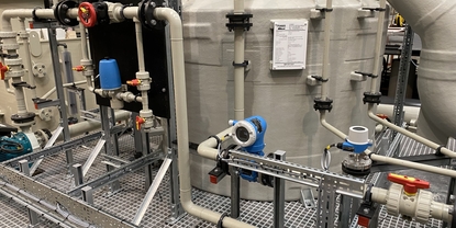Endress+Hauser instrumentation on a storage tank