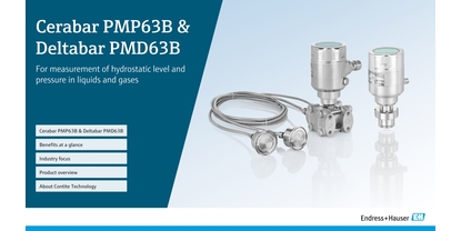 Cover Innovation brochure Cerabar PMP63B and  Deltabar PMD63B