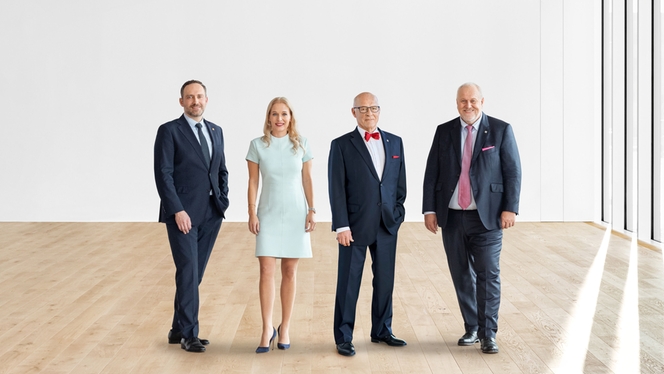 Steven Endress, Sandra Genge, Klaus Endress and Matthias Altendorf