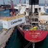 Installation of containerized carbon capture system positioned on the deck of the tanker STI SPIGA