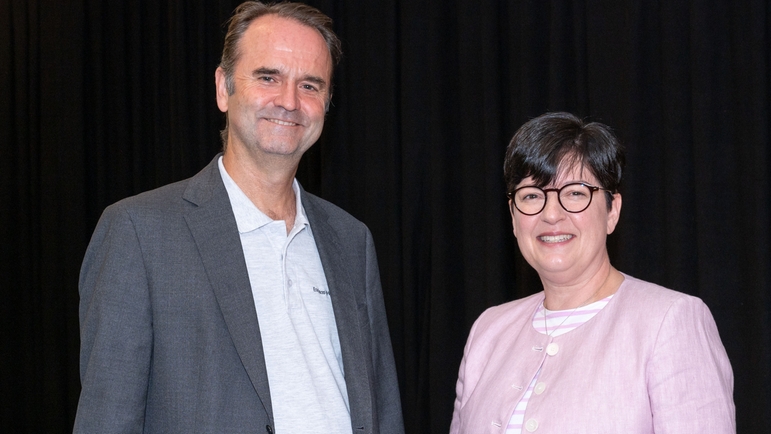 Mirko Lehmann (CTO) and Christine Koslowski (Director IPR) at the 2026 Innovators’ Meeting