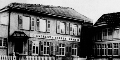 1955年创业之初的Endress+Hauser办公地。