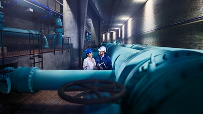 配水管网前的工程师