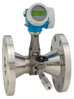 产品图片：Prowirl R 200 预装配有压力传感器，用于气体和液体测量