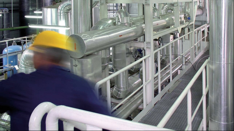 Power generation in plant - steam pipes Power generation in plant - steam pipes
