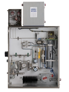 TDLAS气体分析仪SS2100的产品图（内部示意图），带样气预处理系统