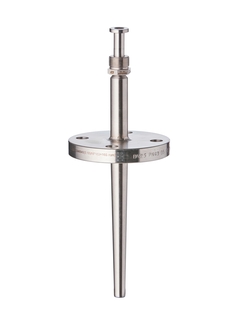 整体钻孔棒材保护套管iTHERM TT151，符合NAMUR标准，通过M24活动螺母简化仪表安装。
